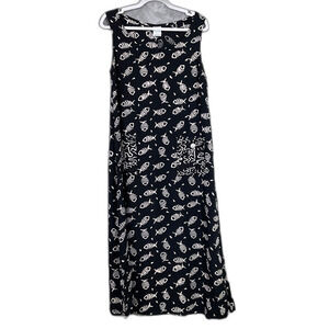 Baju Clothing Summer maxi dress novelty print fish women’s size M travel, v-cay